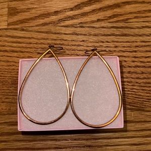 Rose gold plated teardrop earrings